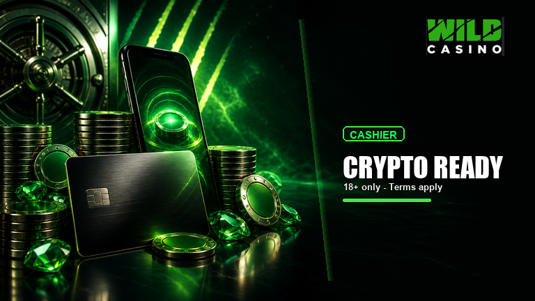 Wild Casino crypto cashier and banking visual